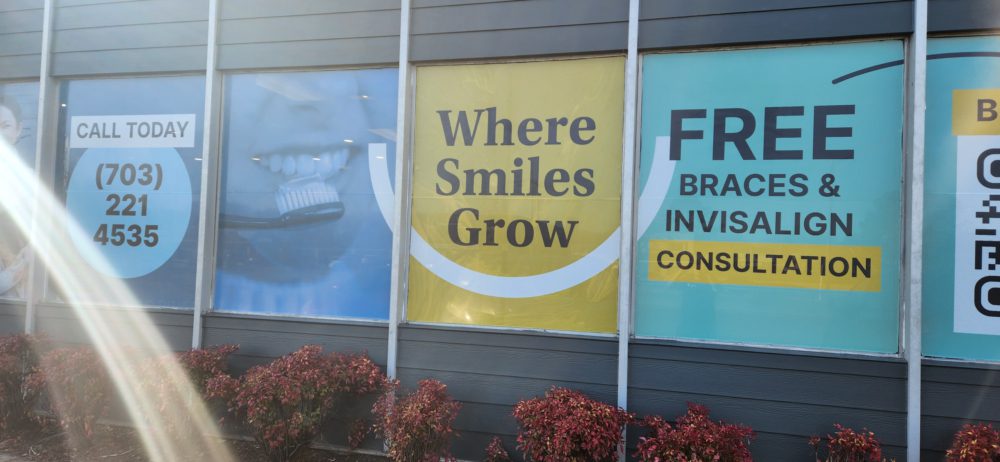Dental Dumfries VA Window Glass Vinyl (3) Signs Banners Marketing Websites