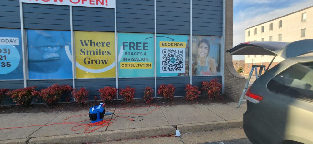 Dental Dumfries VA Window Glass Vinyl (5) Sign Shop Fredericksburg Virginia