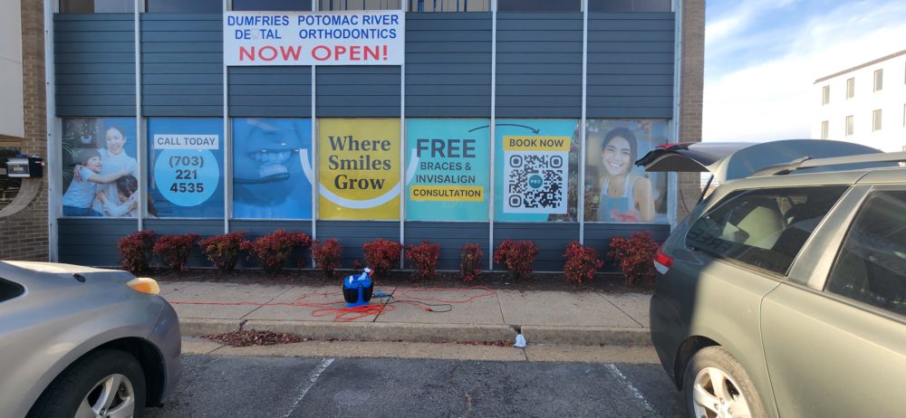 Dental Dumfries VA Window Glass Vinyl (6) Signs Banners Marketing Websites