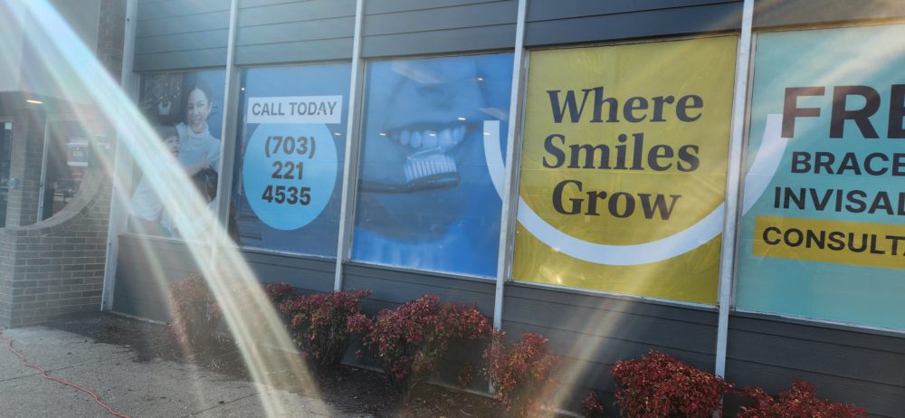 Dental Dumfries VA Window Glass Vinyl (8) Signs Banners Marketing Websites